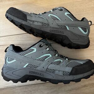 Merrell Moab 2 Big Kid Boy Girl 7 (Women 8-8.5) Hiking Shoes Gorpcore Grey Teal